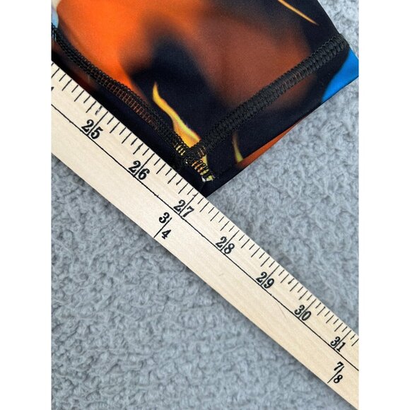 Savage X Fenty High Rise Fast Lane Leggings Black Small S Rihanna Flames Mint - Picture 9 of 11